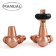 ETO-CR-BC - Eton Traditional Radiator Valve - Brushed Copper (Corner Manual) ETO-CR-BC - Eton Traditional Radiator Valve - Brushed Copper (Corner Manual)